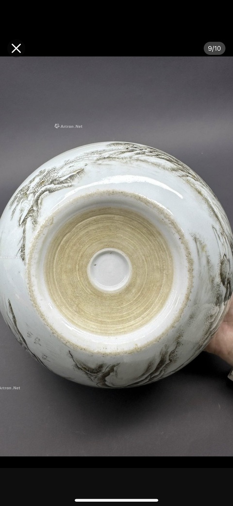 古玩陶瓷墨彩洗真品鑒賞圖