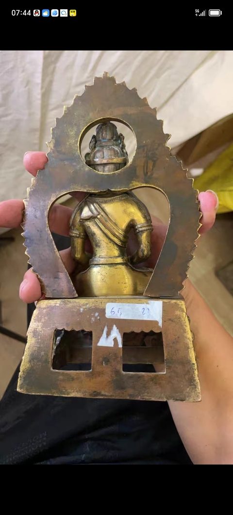 古玩銅器無量壽佛真品鑒賞圖