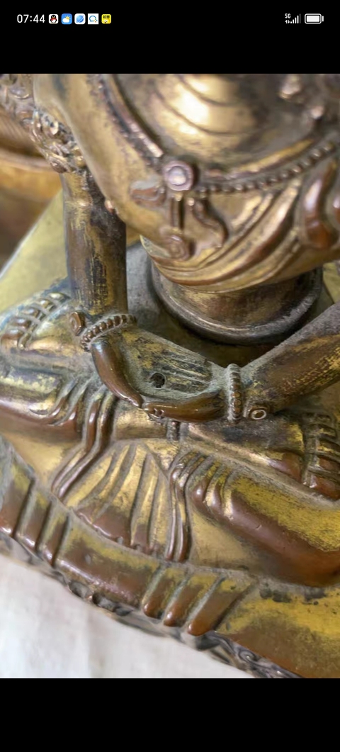 古玩銅器無量壽佛真品鑒賞圖