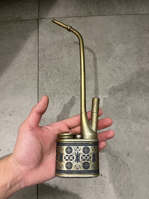 古玩銅器水煙袋真品鑒賞圖