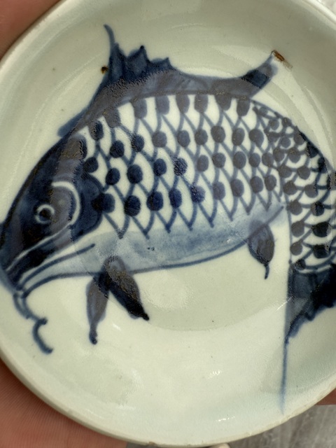古玩陶瓷青花魚盤真品鑒賞圖