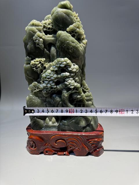 古玩玉器岫玉雕“山子擺件”真品鑒賞圖