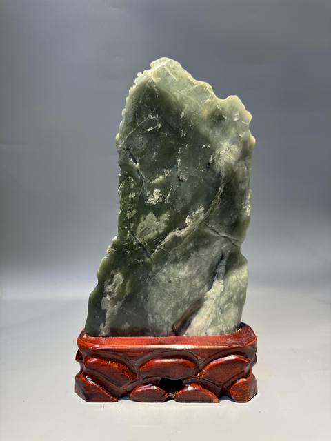 古玩玉器岫玉雕“山子擺件”真品鑒賞圖