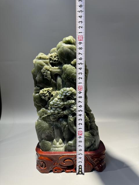 古玩玉器岫玉雕“山子擺件”真品鑒賞圖