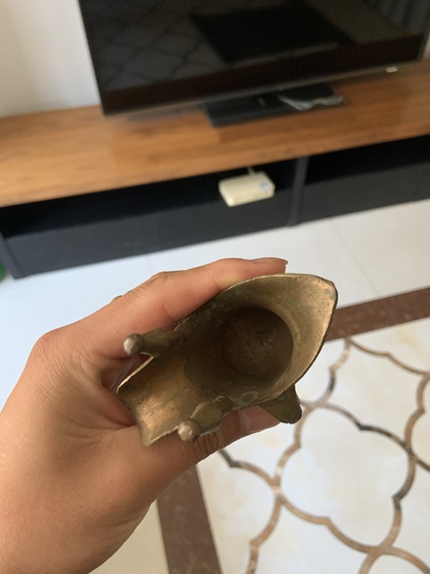 古玩銅器酒杯真品鑒賞圖