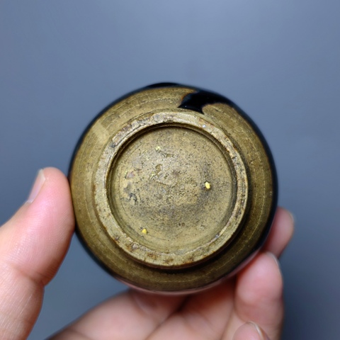 古玩陶瓷清代,磁州窯窯變雞心杯拍賣,當前價格588元