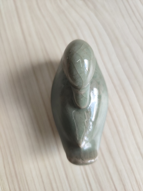 古玩陶瓷青釉鴨形蓋盒真品鑒賞圖