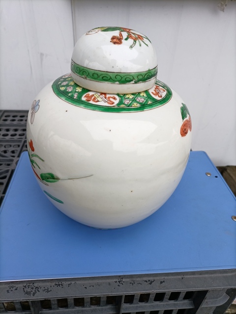 古玩陶瓷五彩人物故事紋蓋罐真品鑒賞圖