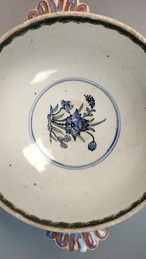 古玩陶瓷斗彩花卉紋簋真品鑒賞圖