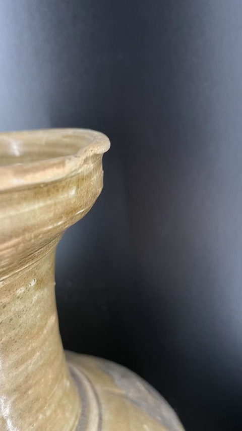 古玩陶瓷青瓷瓜棱尊真品鑒賞圖