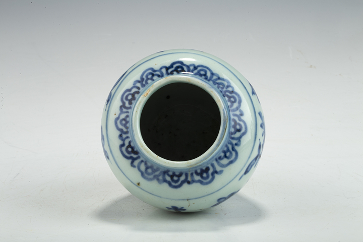 古玩陶瓷明中·青花花卉紋小罐拍賣，當前價格2175元