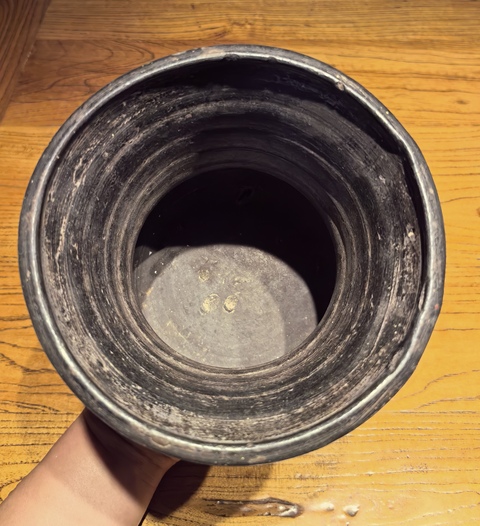 古玩陶瓷宋金黑陶渣斗拍賣,當(dāng)前價格136元