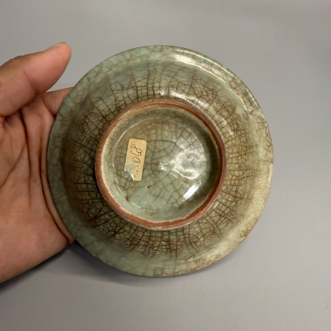古玩陶瓷龍泉青瓷雙魚洗真品鑒賞圖