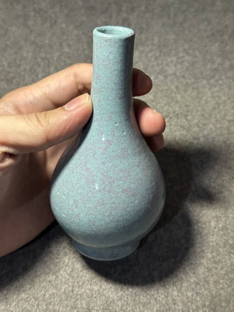 古玩陶瓷爐鈞釉錐把瓶真品鑒賞圖