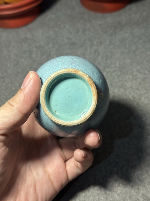 古玩陶瓷爐鈞釉錐把瓶真品鑒賞圖