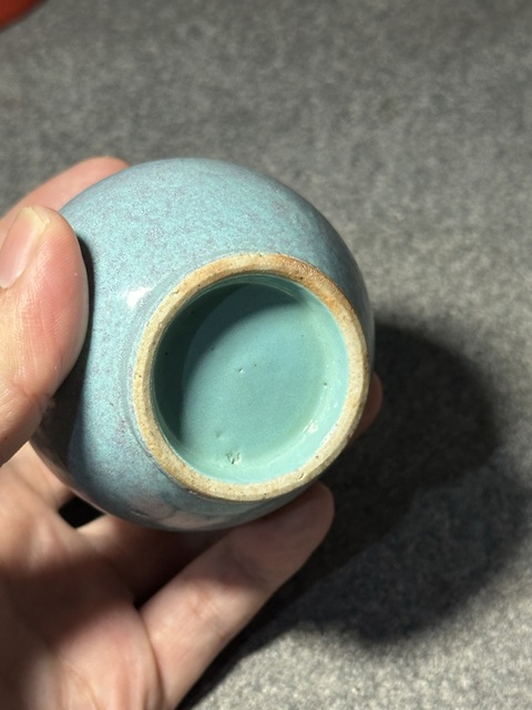 古玩陶瓷爐鈞釉錐把瓶真品鑒賞圖