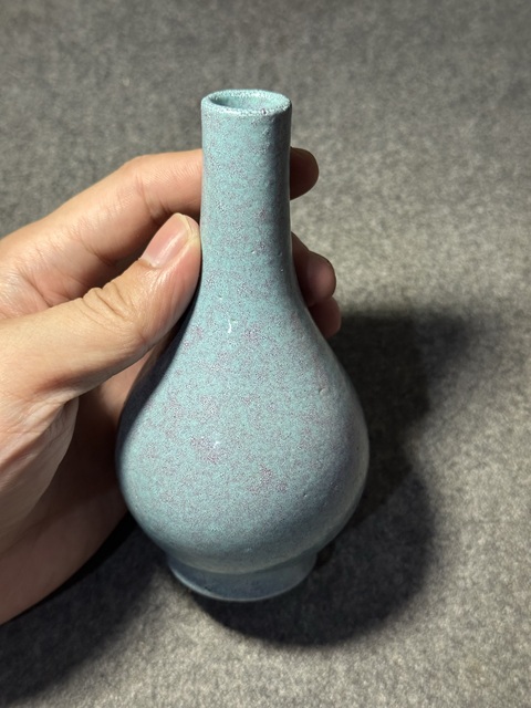 古玩陶瓷爐鈞釉錐把瓶真品鑒賞圖