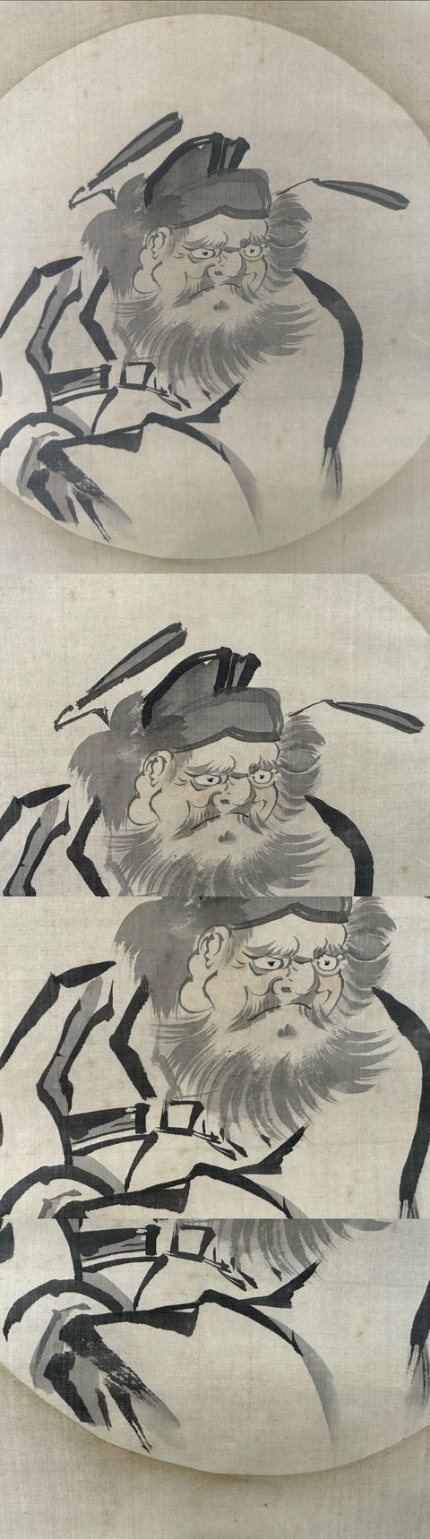 古玩字畫三聯畫真品鑒賞圖