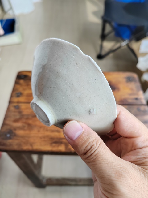 古玩陶瓷青白釉葵口盞真品鑒賞圖