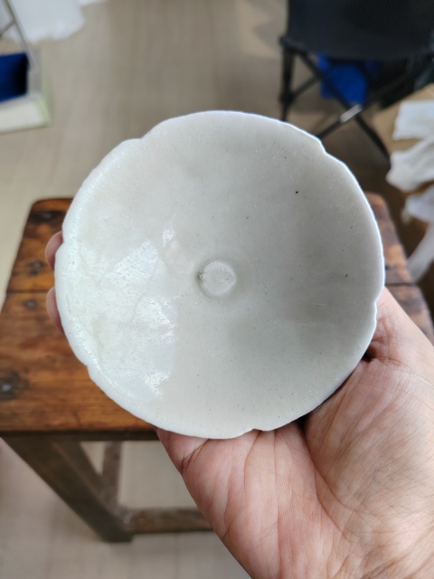 古玩陶瓷青白釉葵口盞真品鑒賞圖