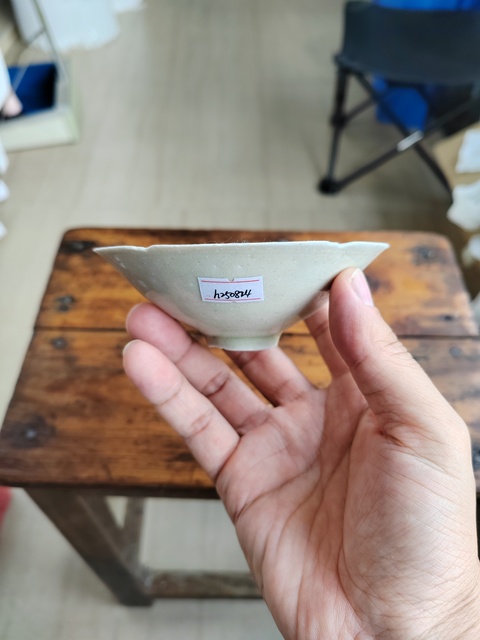古玩陶瓷青白釉葵口盞真品鑒賞圖