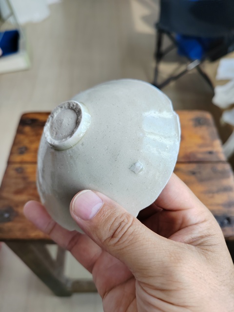 古玩陶瓷青白釉葵口盞真品鑒賞圖