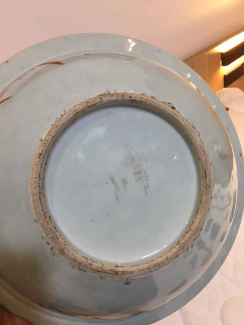 古玩陶瓷人物紋粉彩凈手盆真品鑒賞圖