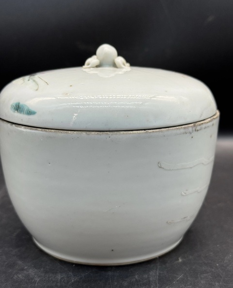 古玩陶瓷粉彩人物故事紋蓋罐真品鑒賞圖