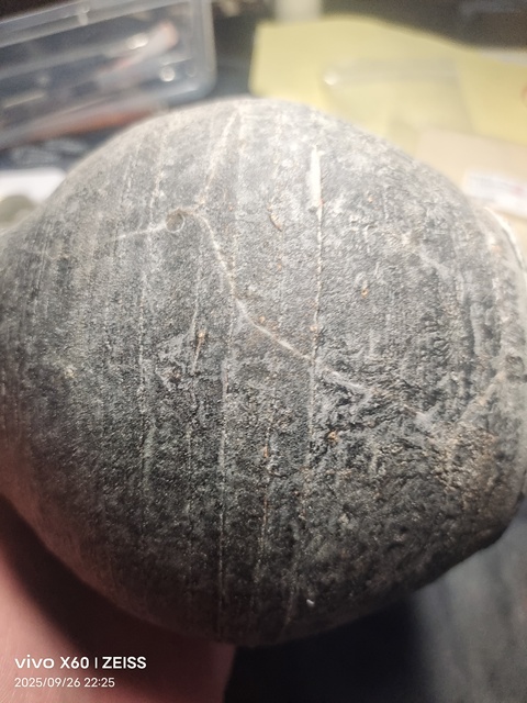 古玩陶瓷紅土黑陶撇口瓶（溫度導(dǎo)致）真品鑒賞圖