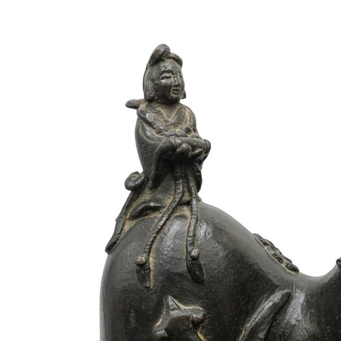 古玩銅器人物亭閣擺件真品鑒賞圖