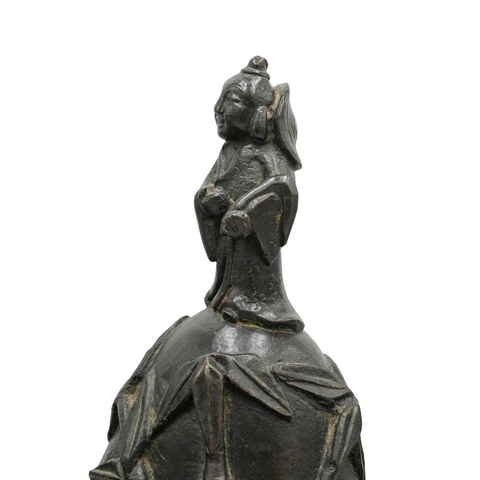 古玩銅器人物亭閣擺件真品鑒賞圖