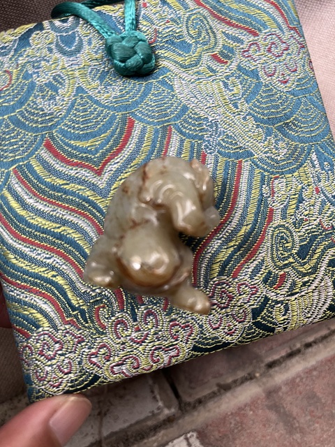 古玩玉器仿古玉熊真品鑒賞圖