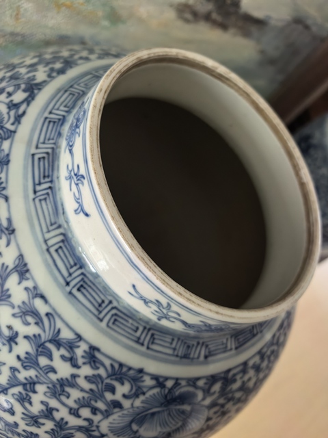 古玩陶瓷青花將軍罐真品鑒賞圖