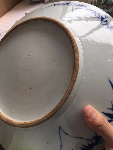 古玩陶瓷花鳥紋盤真品鑒賞圖