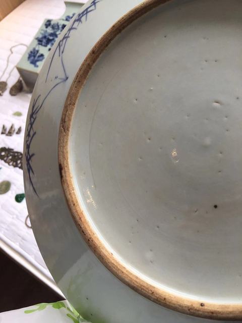 古玩陶瓷花鳥紋盤真品鑒賞圖