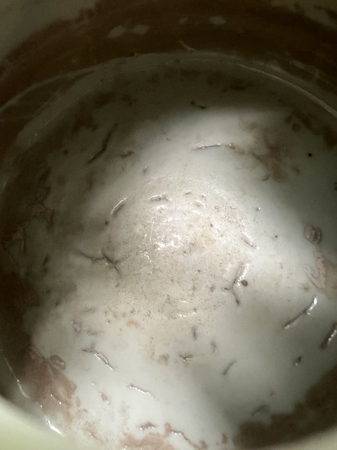 古玩陶瓷天藍釉盤螭龍紋水盂真品鑒賞圖