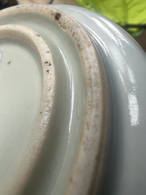 古玩陶瓷天藍釉盤螭龍紋水盂真品鑒賞圖