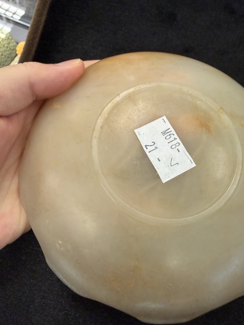 古玩玉器和田玉雕“花卉盤”真品鑒賞圖