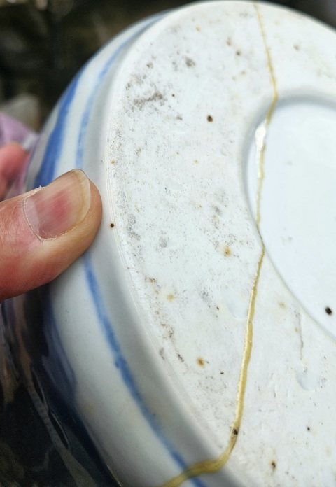古玩陶瓷青花三星人物香爐真品鑒賞圖