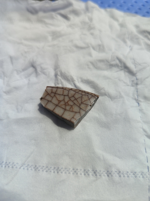 古玩陶瓷哥釉瓷片真品鑒賞圖