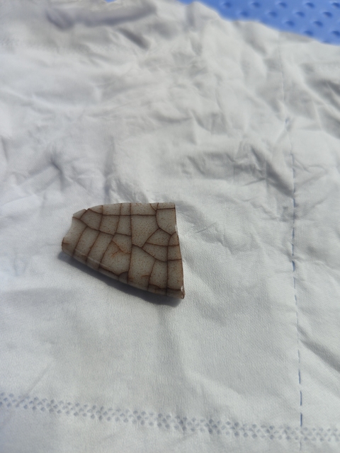 古玩陶瓷哥釉瓷片真品鑒賞圖