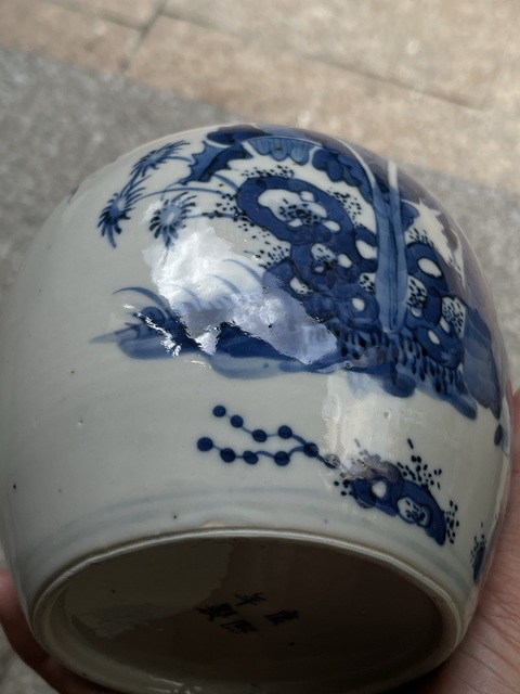 古玩陶瓷青花人物故事罐真品鑒賞圖