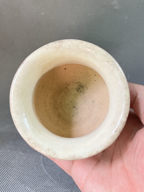 古玩陶瓷漳州窯獅耳香爐真品鑒賞圖