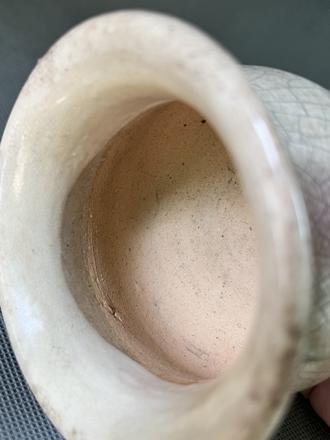 古玩陶瓷漳州窯獅耳香爐真品鑒賞圖