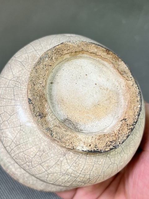 古玩陶瓷漳州窯獅耳香爐真品鑒賞圖