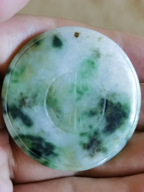 古玩玉器翡翠帶工佩真品鑒賞圖