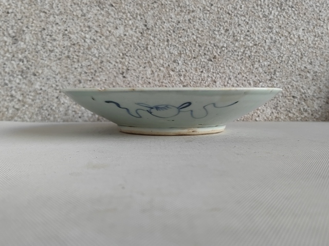 古玩陶瓷青花花卉紋福字盤拍賣，當前價格398元
