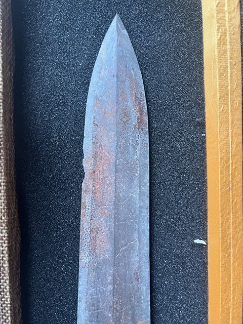 古玩銅器戰國竹節劍真品鑒賞圖