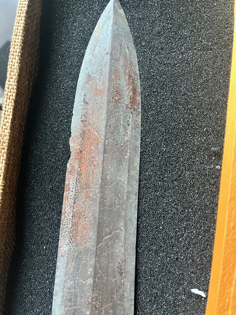 古玩銅器戰國竹節劍真品鑒賞圖