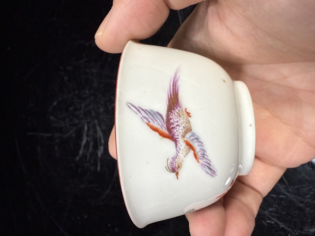 古玩陶瓷花鳥紋杯真品鑒賞圖